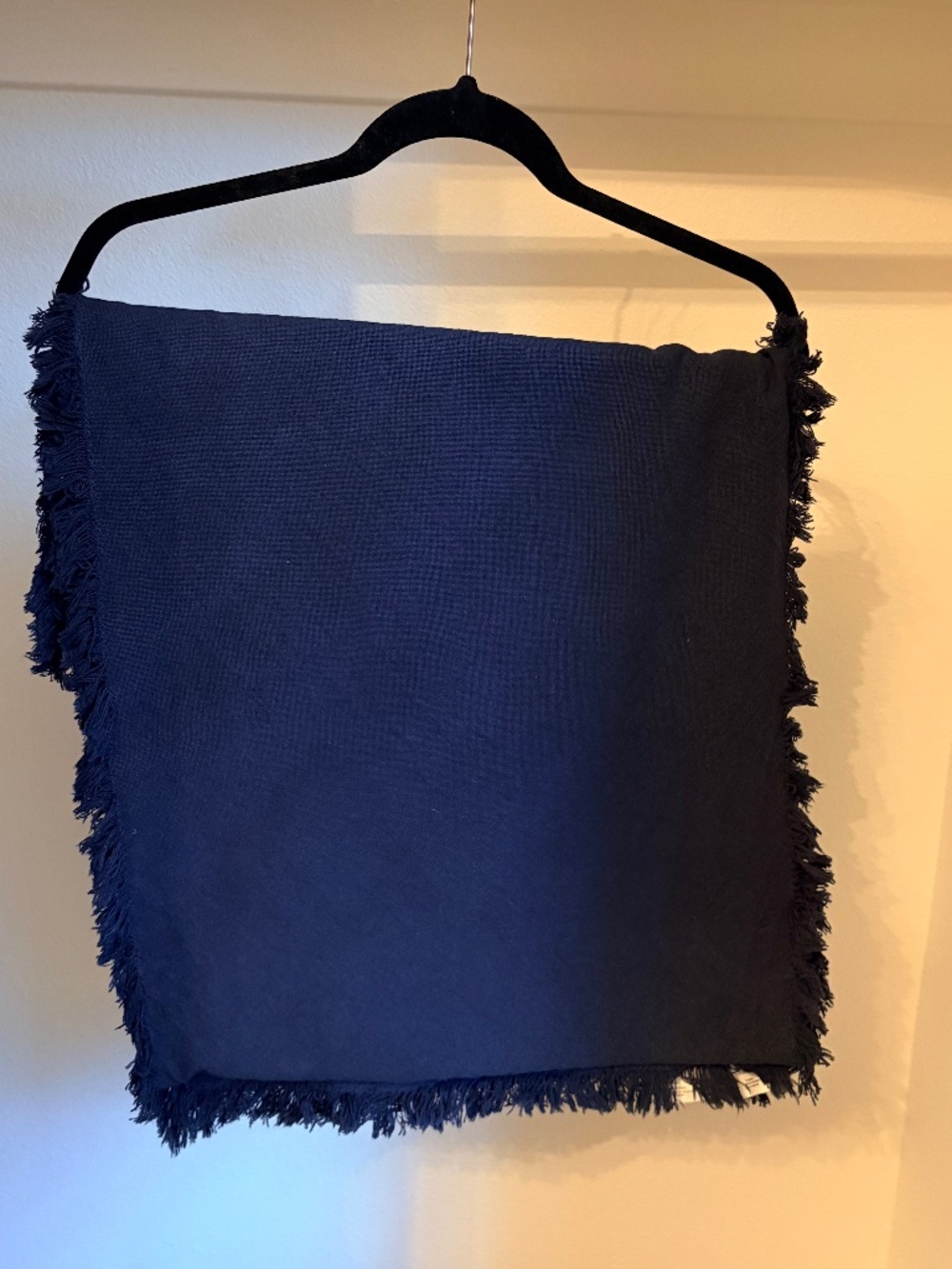 Crate & Barrel Craft Table Runner 18X120 | Navy Blue